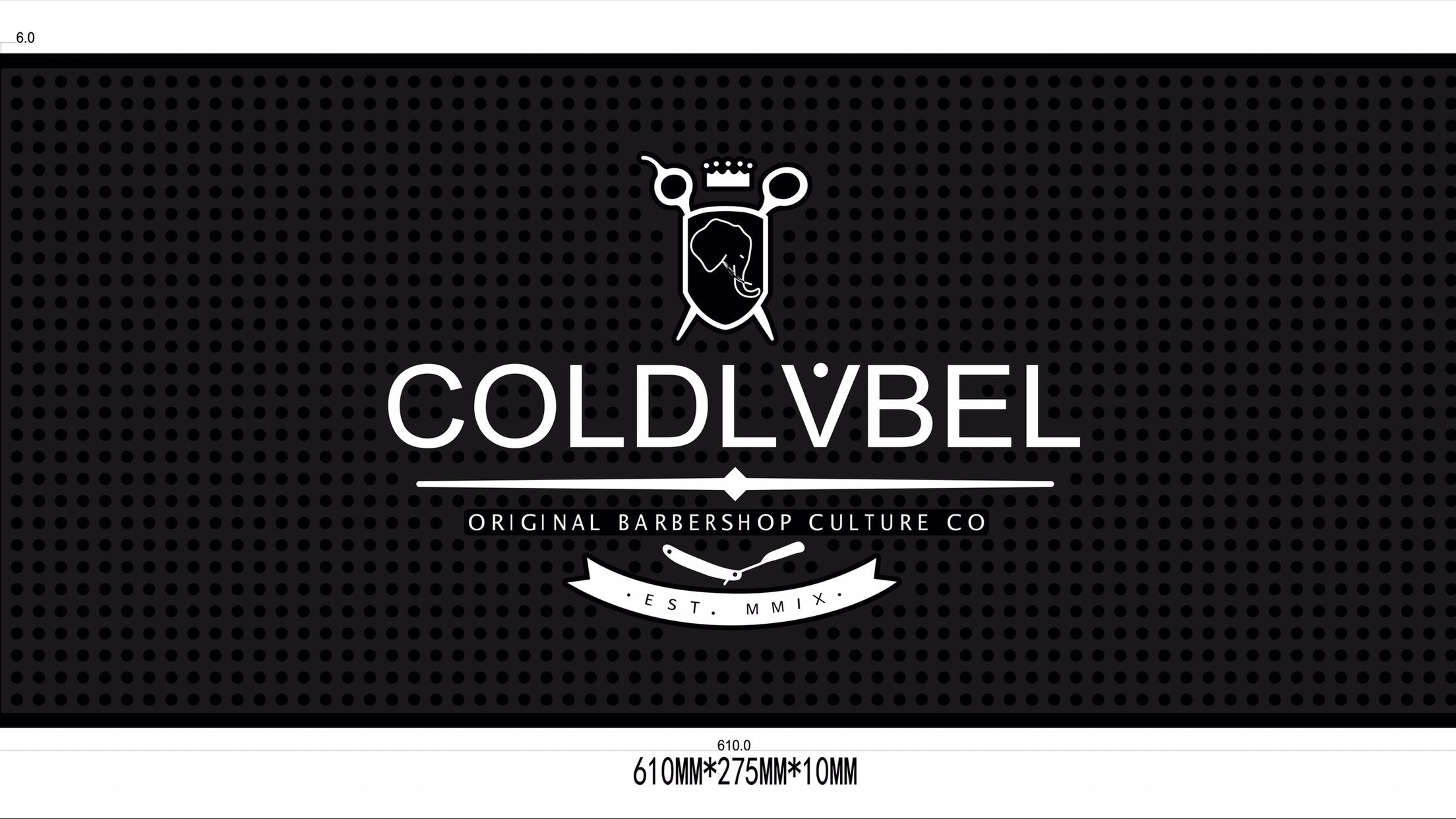 Cold Label Barber Mat