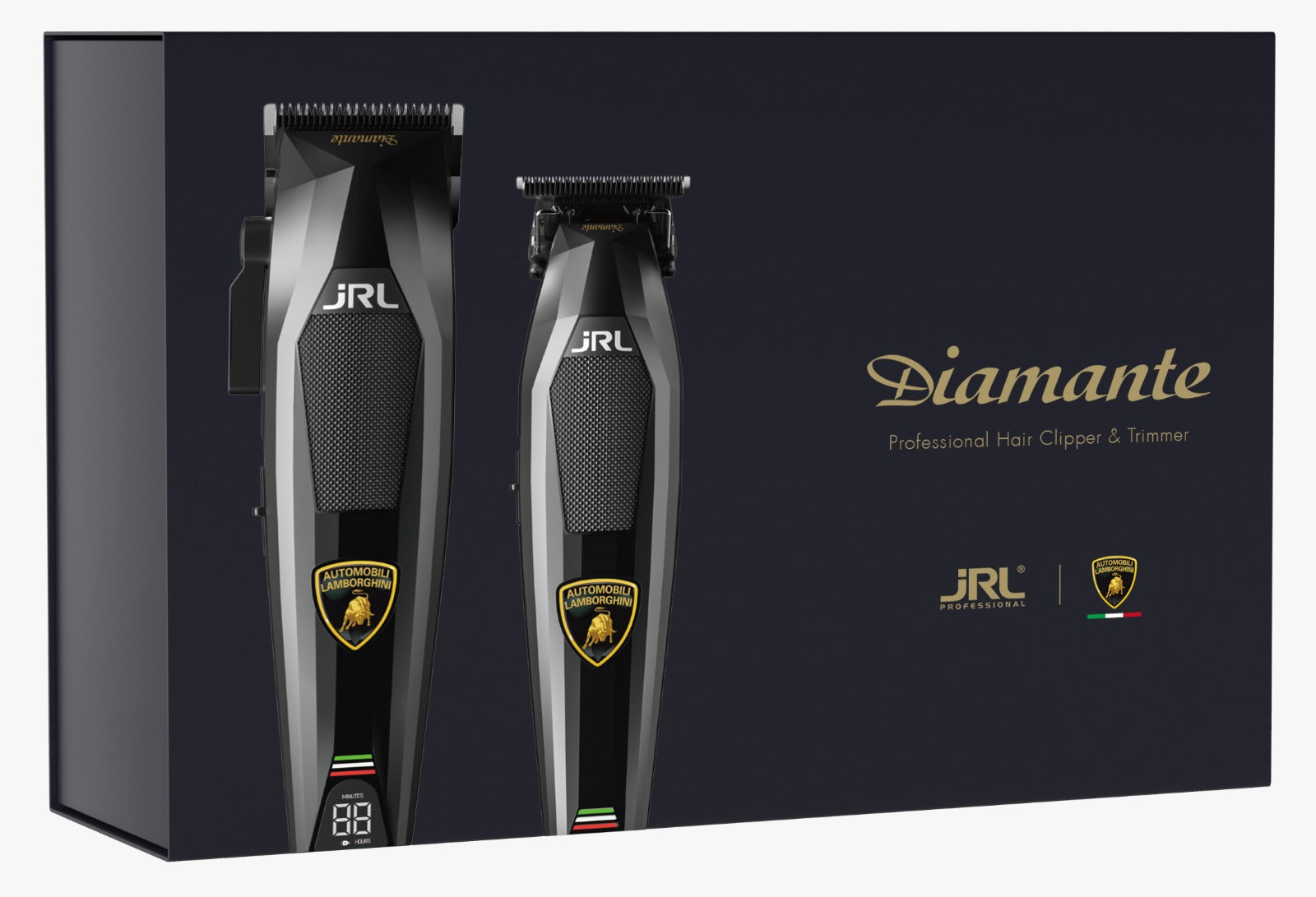 JRL Professional x Lamborghini Diamante Limited Edition Cordless Clipper & Trimmer Combo Set - Black (DI2025B) Position 2