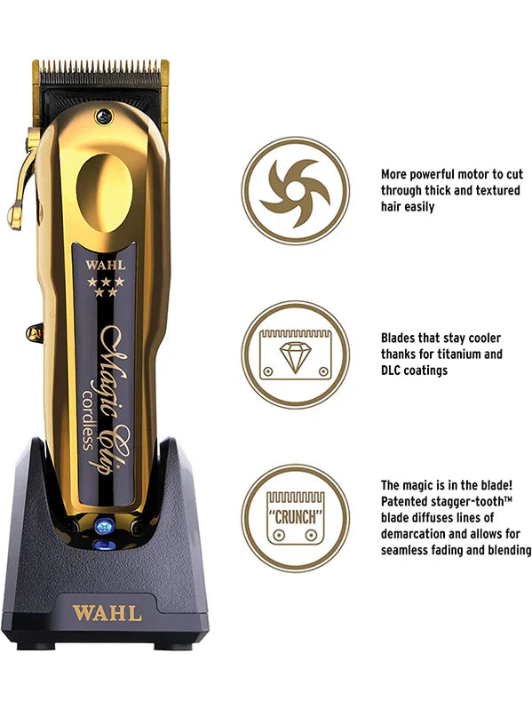 Wahl 5 Star Limited Edition Cordless Gold Magic Clip Clipper #8148-700 Position 7