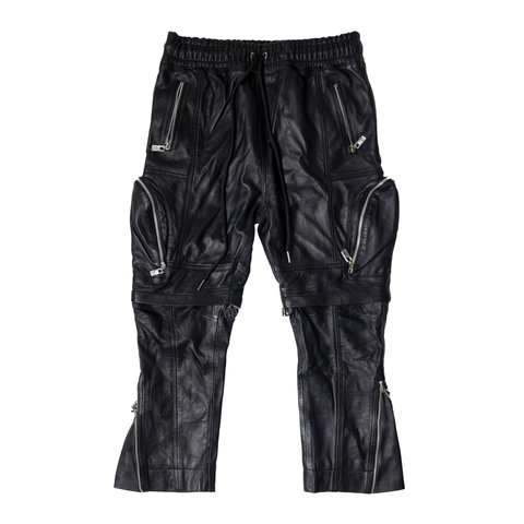 Image of ARTICLE I LEATHER UTILITY PANTS Position 1