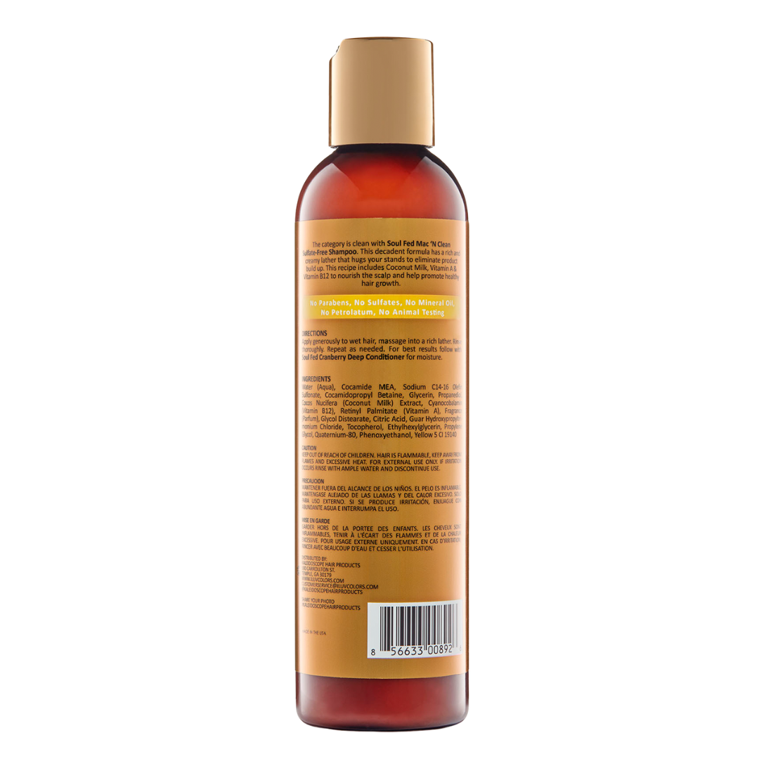 SoulFed Mac 'N Clean - Sulfate-Free Shampoo 8oz Position 2