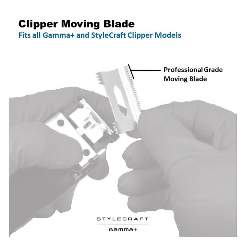 Gamma+ Replacement Fixed DLC Faper Clipper Blade with Moving Slim Tooth Cutter Position 5