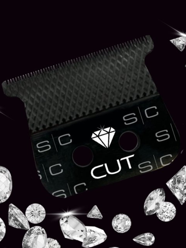 StyleCraft Diamond Cut Fixed Black Diamond DLC Hair Trimmer Blade with The One Cutter Set Replacement Blade Position 5
