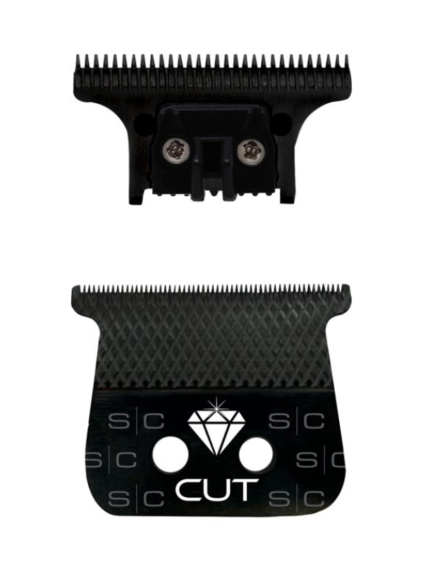StyleCraft Diamond Cut Fixed Black Diamond DLC Hair Trimmer Blade with The One Cutter Set Replacement Blade Position 3