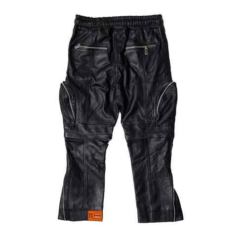 Image of ARTICLE I LEATHER UTILITY PANTS Position 3